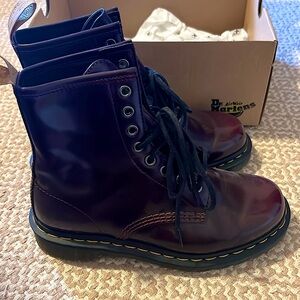 New, never worn vegan lace up Dr Martens boots